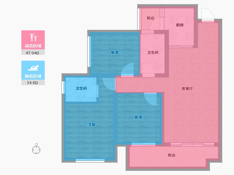 四川省-巴中市-平昌金域华府-71.96-户型库-动静分区