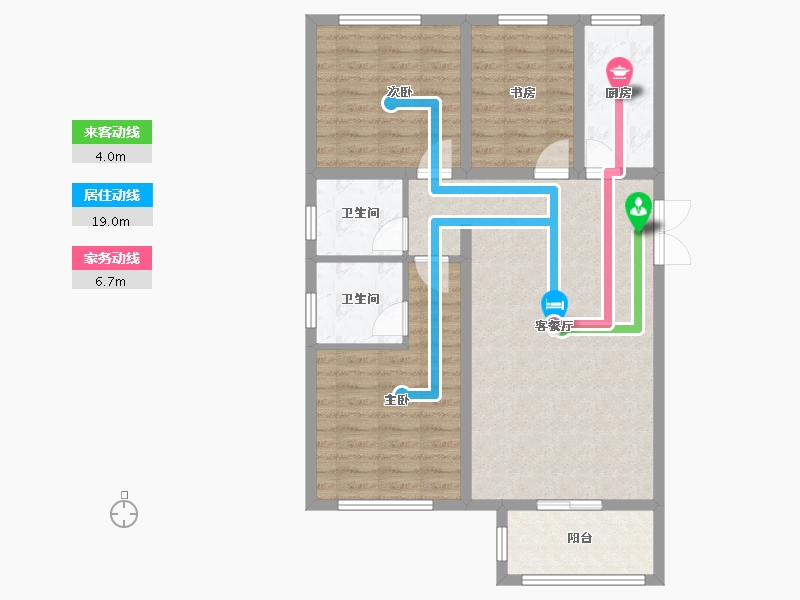 河北省-廊坊市-上邦壹號院-86.14-户型库-动静线