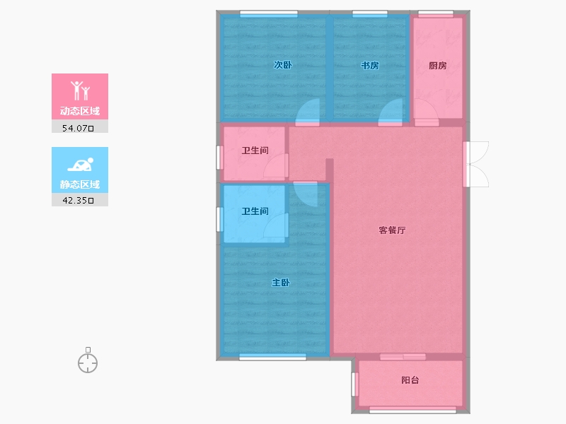 河北省-廊坊市-上邦壹號院-86.14-户型库-动静分区