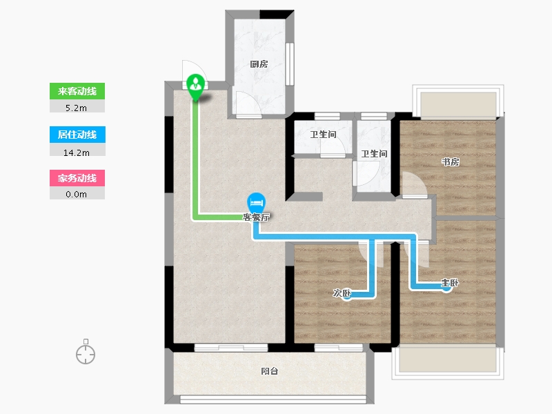 湖北省-鄂州市-中建长投葛店之星双创谷-77.00-户型库-动静线