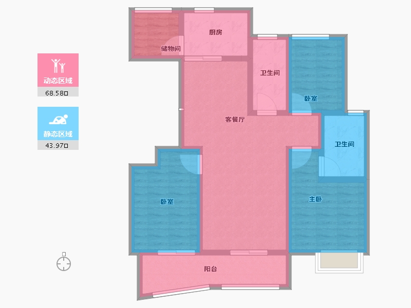 河南省-鹤壁市-锦绣新苑-100.01-户型库-动静分区