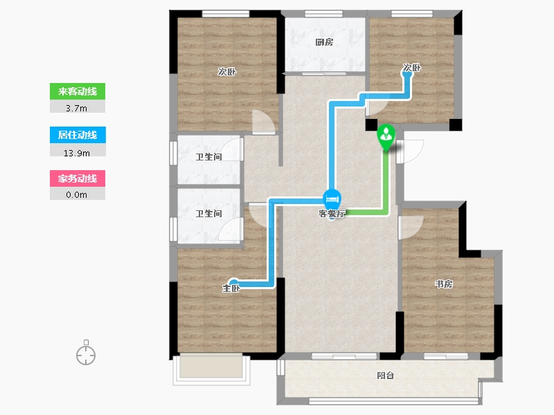 浙江省-嘉兴市-水畔锦城-119.00-户型库-动静线