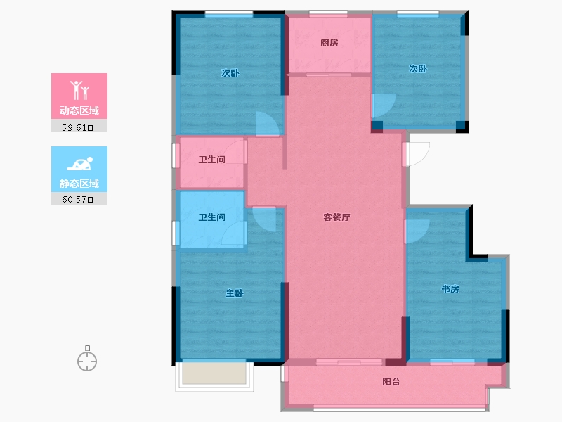 浙江省-嘉兴市-水畔锦城-119.00-户型库-动静分区