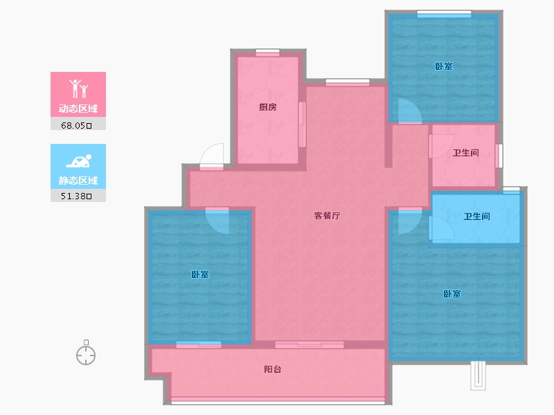 河南省-开封市-兰考仟禧华府-107.08-户型库-动静分区