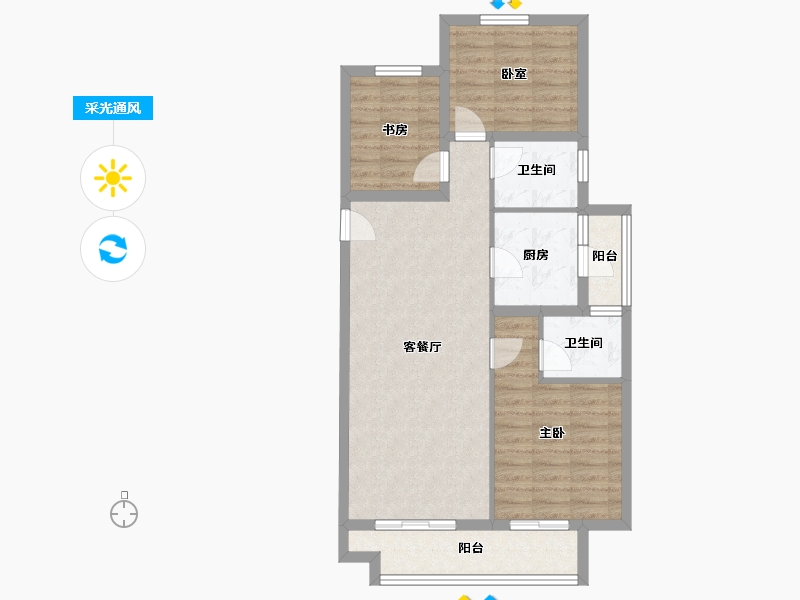 四川省-巴中市-明发文旅城-80.51-户型库-采光通风