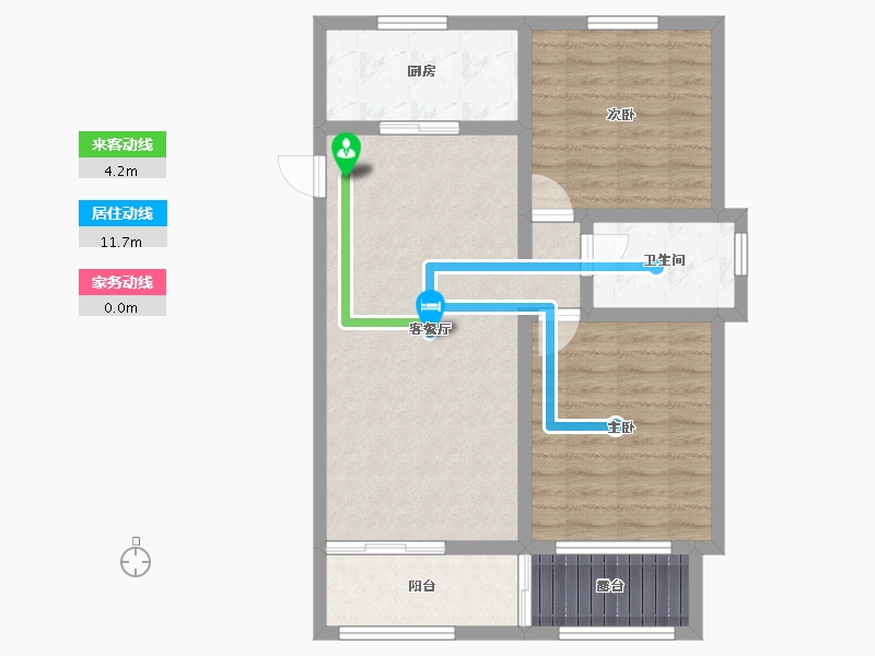 陕西省-宝鸡市-华旗樾天下-76.39-户型库-动静线