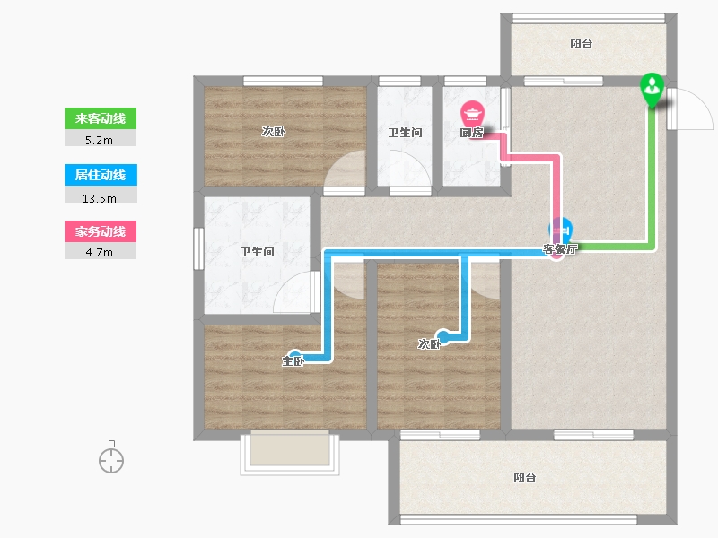 湖北省-黄冈市-鸿路橘子洲-100.00-户型库-动静线