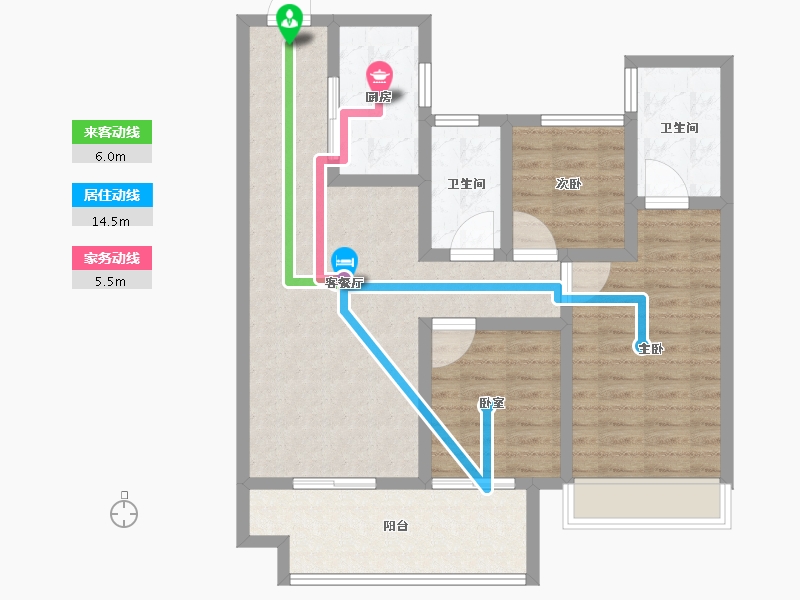 河南省-鹤壁市-建业·泰和府-88.01-户型库-动静线