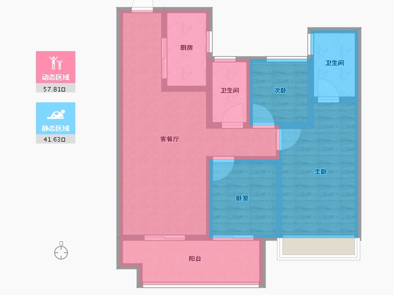 河南省-鹤壁市-建业·泰和府-88.01-户型库-动静分区