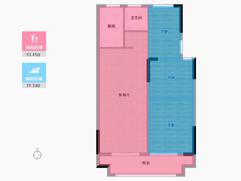 安徽省-蚌埠市-美居•天公河畔-78.99-户型库-动静分区