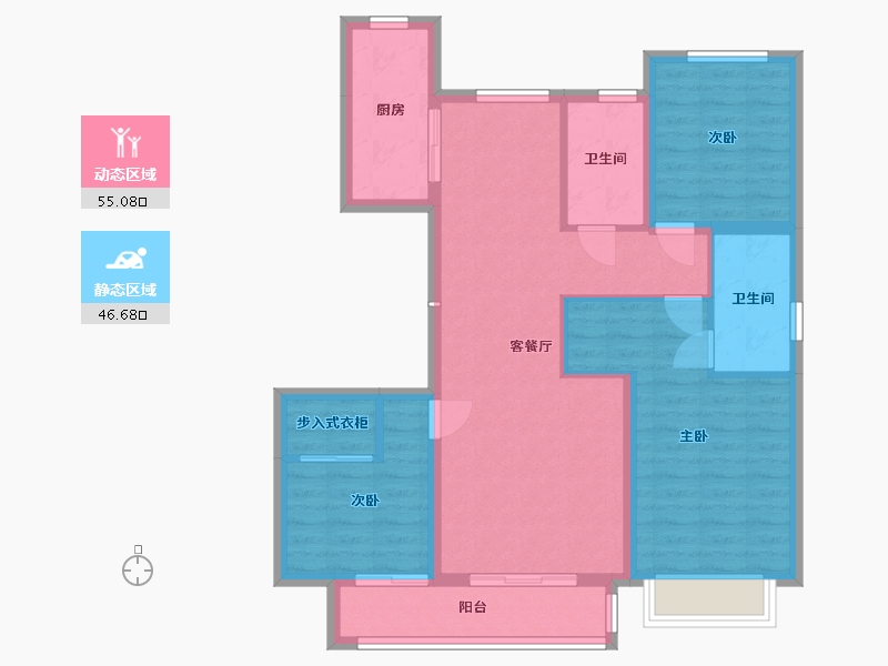 河北省-石家庄市-臻樾府-102.51-户型库-动静分区