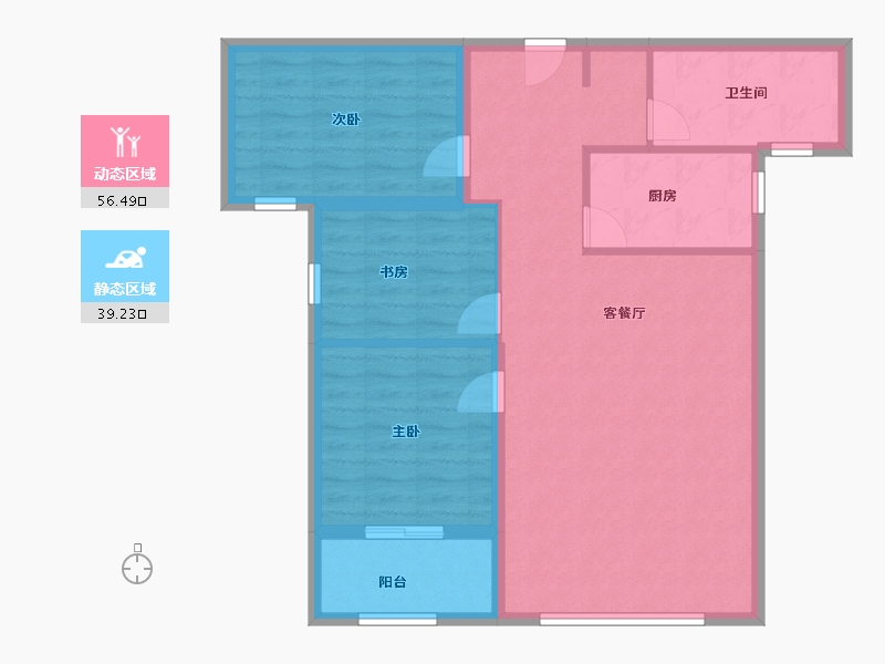 河南省-安阳市-新城国际七期-86.40-户型库-动静分区