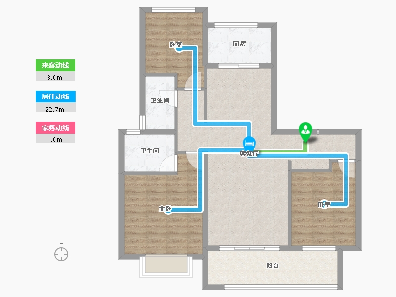 陕西省-渭南市-富平龙记檀府-94.40-户型库-动静线