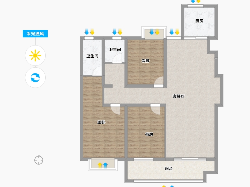 江苏省-淮安市-春和园-118.77-户型库-采光通风