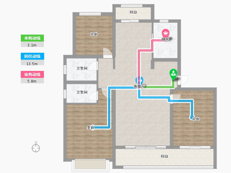 山东省-泰安市-紫郡府-114.54-户型库-动静线