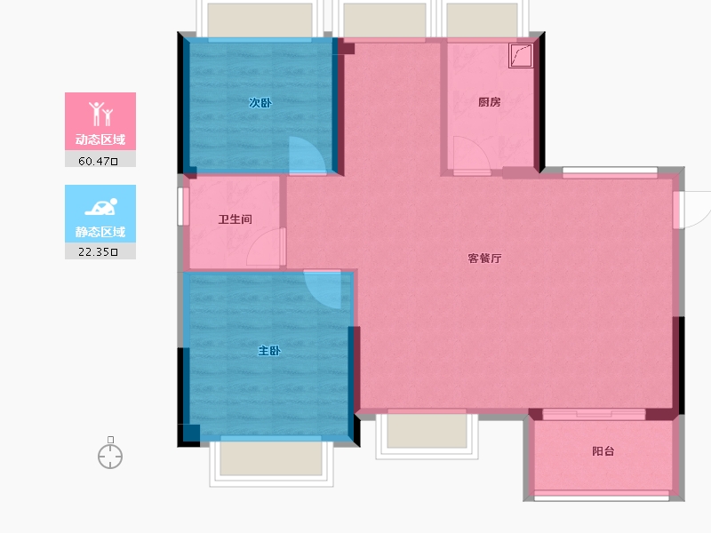 福建省-福州市-福州碧桂园铂玥府-75.00-户型库-动静分区