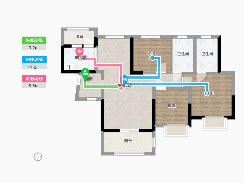 广东省-惠州市-鼎浩城-88.00-户型库-动静线