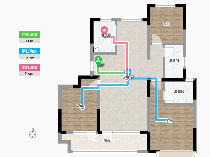 山东省-济南市-中海玖嶺南山-89.00-户型库-动静线