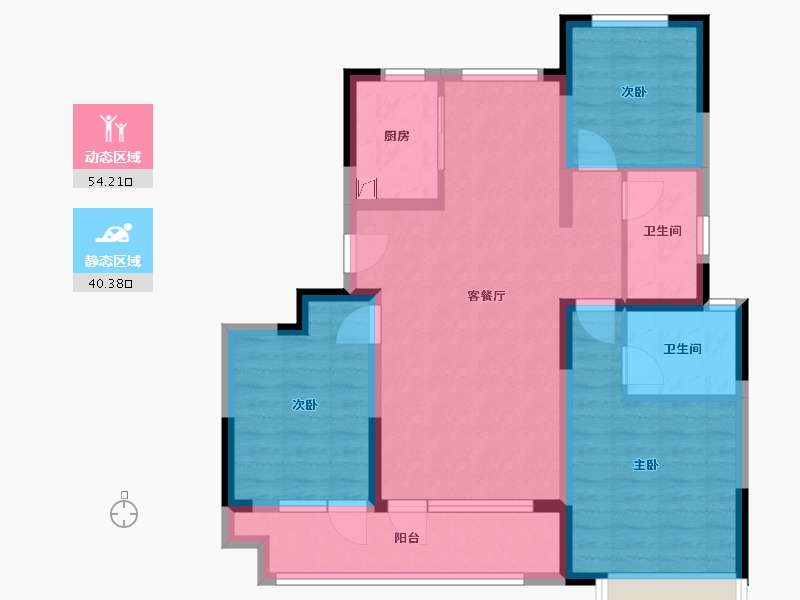 山东省-济南市-中海玖嶺南山-89.00-户型库-动静分区