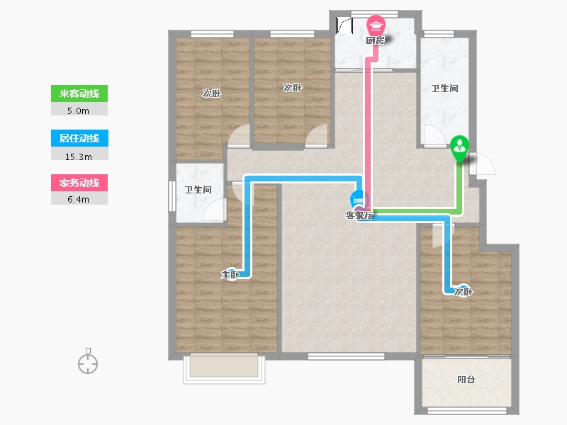 山东省-淄博市-锦绣淄江-123.01-户型库-动静线