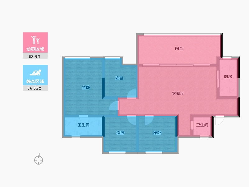 四川省-雅安市-黎明·蒙顶壹号-112.20-户型库-动静分区