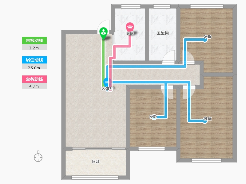 山东省-淄博市-金鼎绿城四期-94.57-户型库-动静线