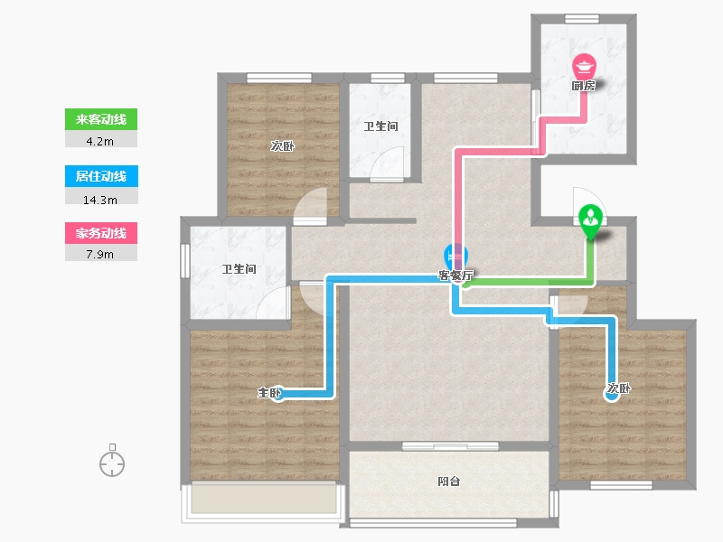 河南省-安阳市-新城国际七期-113.60-户型库-动静线