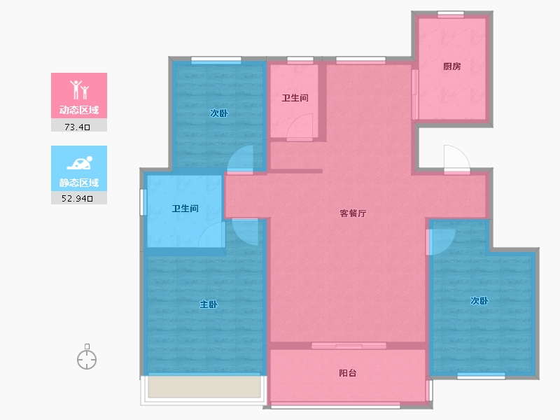 河南省-安阳市-新城国际七期-113.60-户型库-动静分区