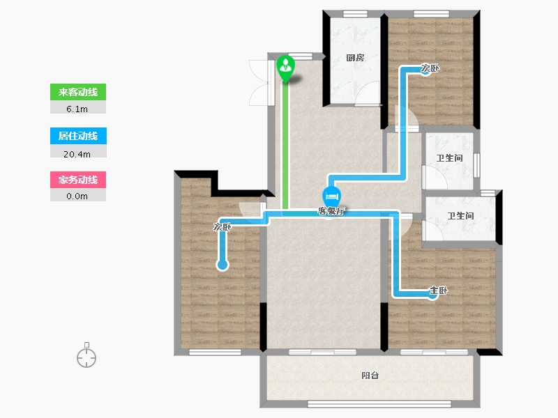 河南省-安阳市-久巢阿丽拉花园-109.60-户型库-动静线