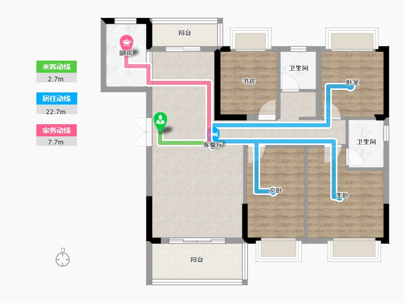 湖北省-宜昌市-中一厚德首府-100.85-户型库-动静线