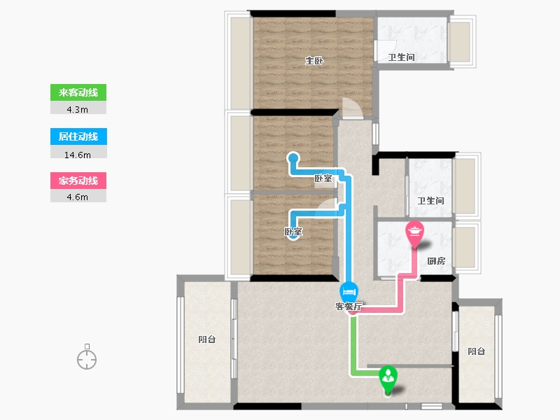 湖南省-衡阳市-衡阳俊景万和城-140.10-户型库-动静线