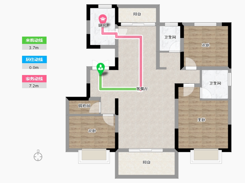 安徽省-安庆市-颐高·智慧城-95.96-户型库-动静线