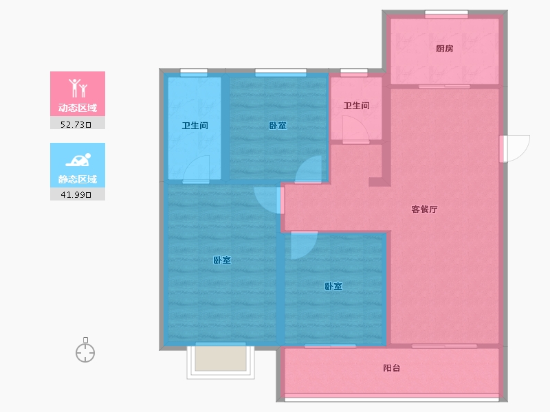 甘肃省-天水市-天水令牌·玖号院-85.00-户型库-动静分区