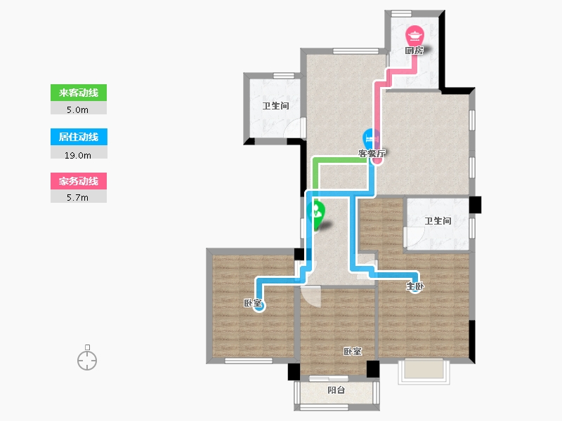 浙江省-金华市-浦江县圣奥杭府-102.60-户型库-动静线