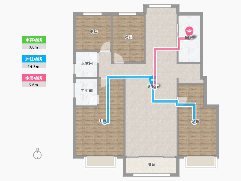 山东省-淄博市-锦绣淄江-123.01-户型库-动静线