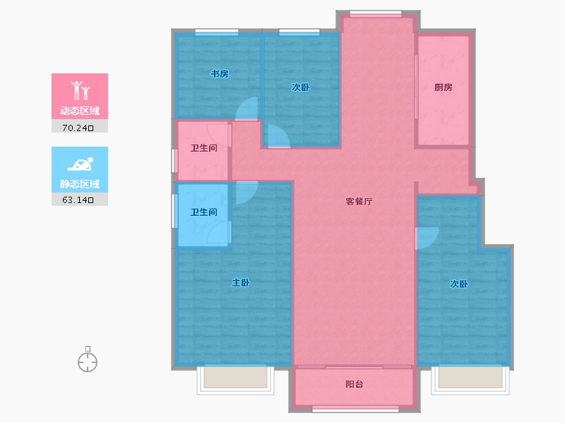 山东省-淄博市-锦绣淄江-123.01-户型库-动静分区