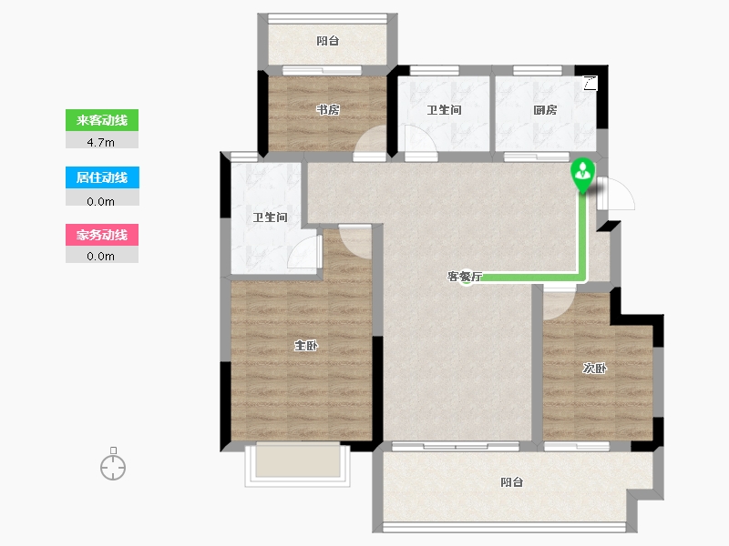 安徽省-安庆市-文德桐国府-88.63-户型库-动静线