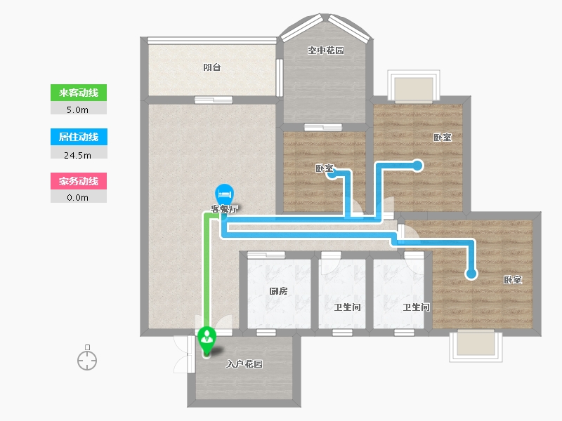 贵州省-黔西南布依族苗族自治州-冠德华庭-96.80-户型库-动静线