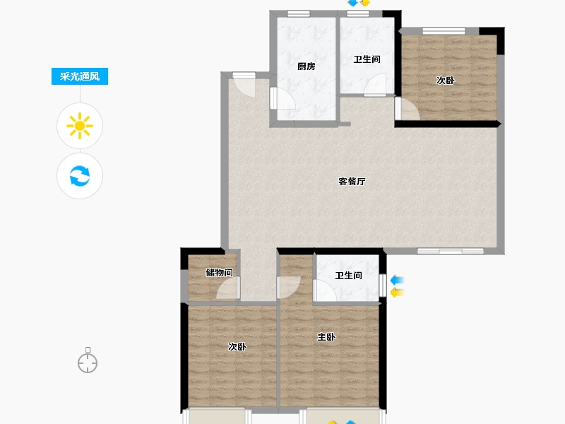 河南省-安阳市-明源城市森林家园-113.10-户型库-采光通风