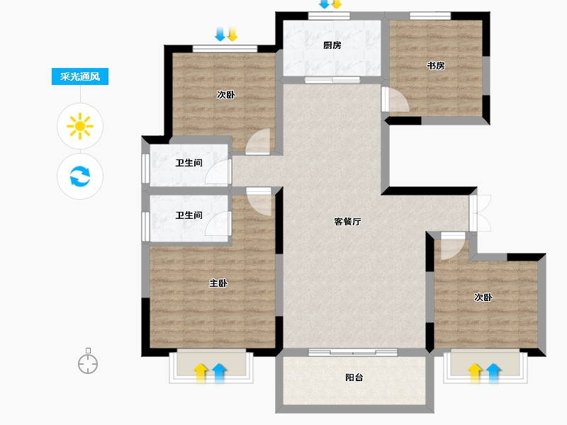 安徽省-安庆市-颐高·智慧城-101.03-户型库-采光通风