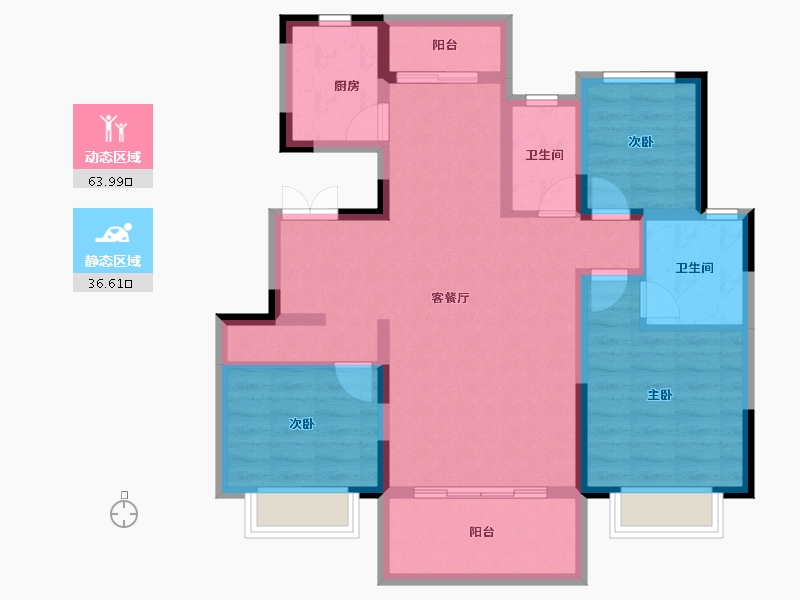 安徽省-安庆市-颐高·智慧城-89.10-户型库-动静分区