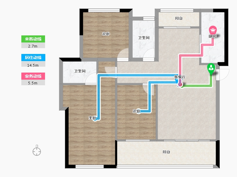 贵州省-毕节市-万晟阳光城-101.50-户型库-动静线