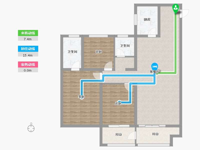 山东省-淄博市-龙泉家园悦景台-109.99-户型库-动静线