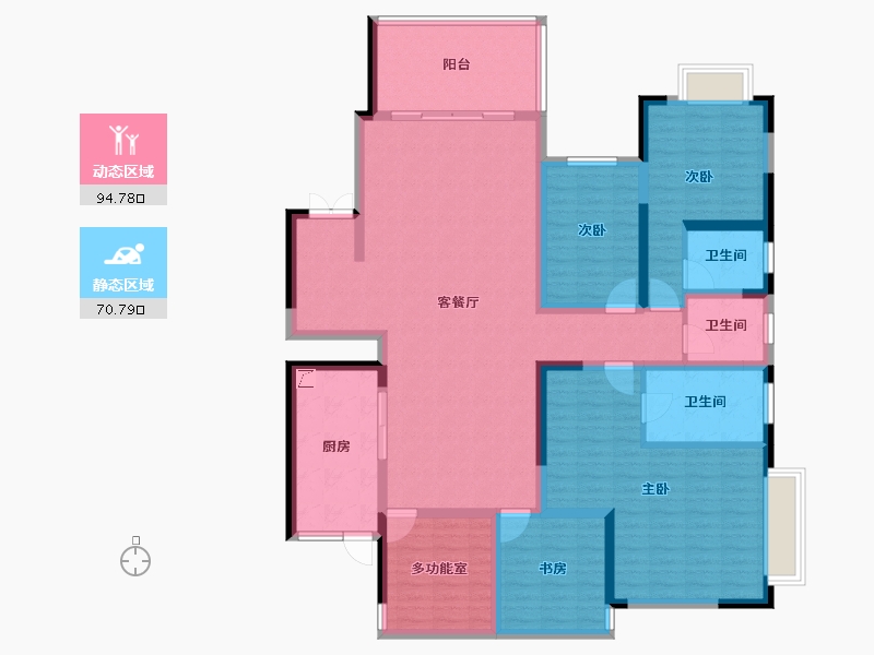 贵州省-遵义市-城投葡萄井壹號-148.45-户型库-动静分区