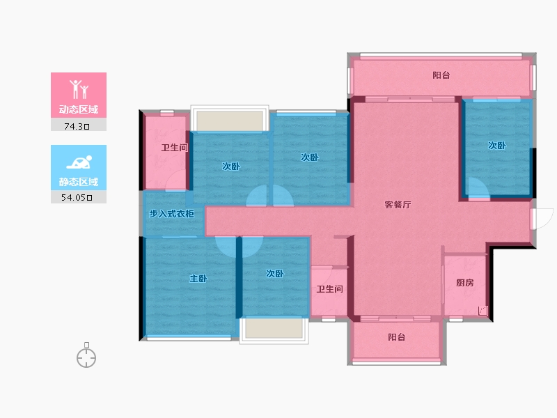 北京-北京市-言成·盈纳华府-114.74-户型库-动静分区