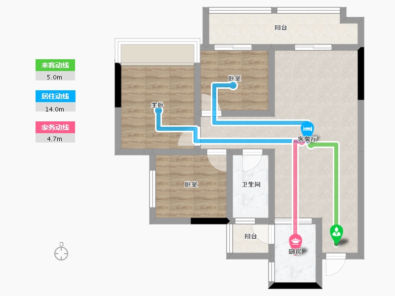 四川省-雅安市-正黄领地翡翠公园-71.48-户型库-动静线