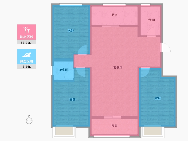 河南省-安阳市-永硕文博苑-94.11-户型库-动静分区