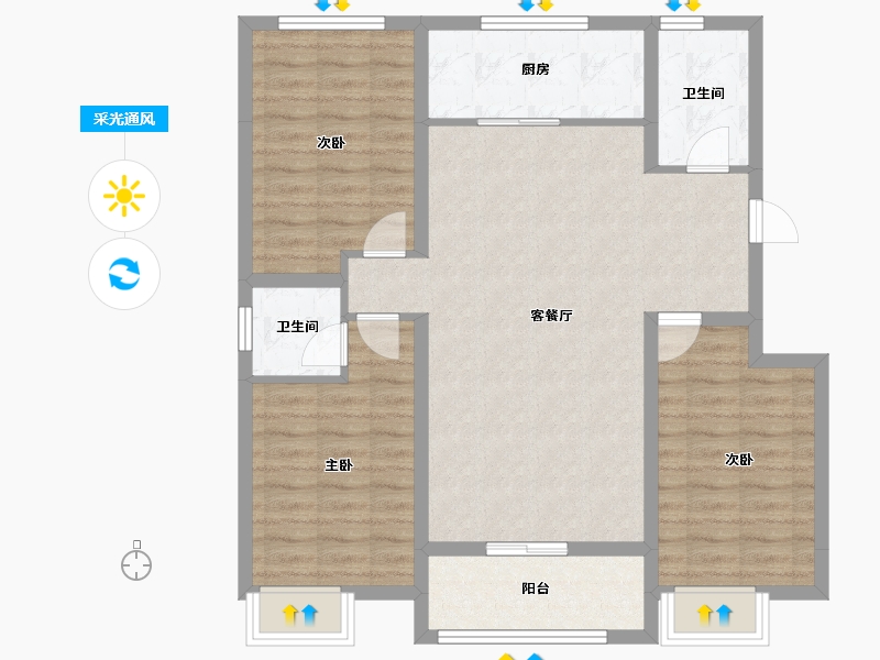 河南省-安阳市-永硕文博苑-94.11-户型库-采光通风