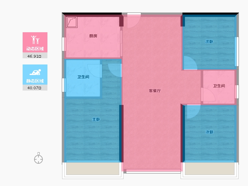 广东省-佛山市-星星凯旋国际-78.00-户型库-动静分区