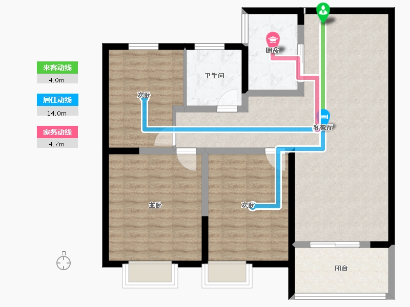 江苏省-淮安市-东城尚景-97.26-户型库-动静线